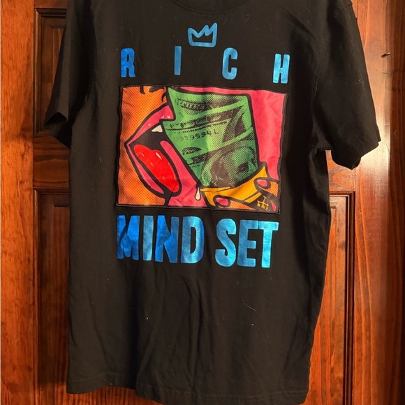 Rebel Minds Other - Black Graphic Tee with Colorful Design